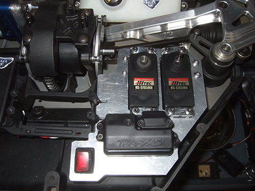 Losi 5ive T - Custom Upgrade Parts - Aluminum Duel Steering Setup w/ Hitec Servo