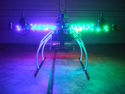 ATG 600-CRP Real Carbon Folding Frame Hex rotor Hexa Multi-copter - LED Lights