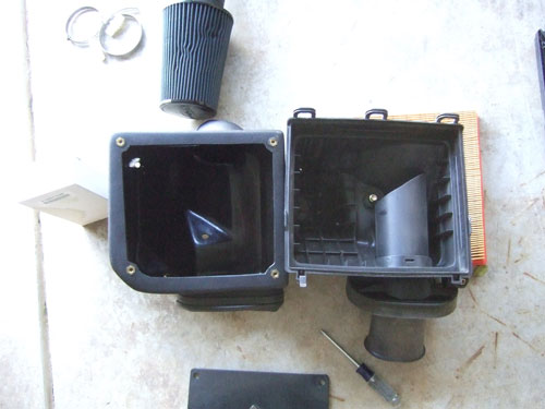 Volant and Stock air box compared